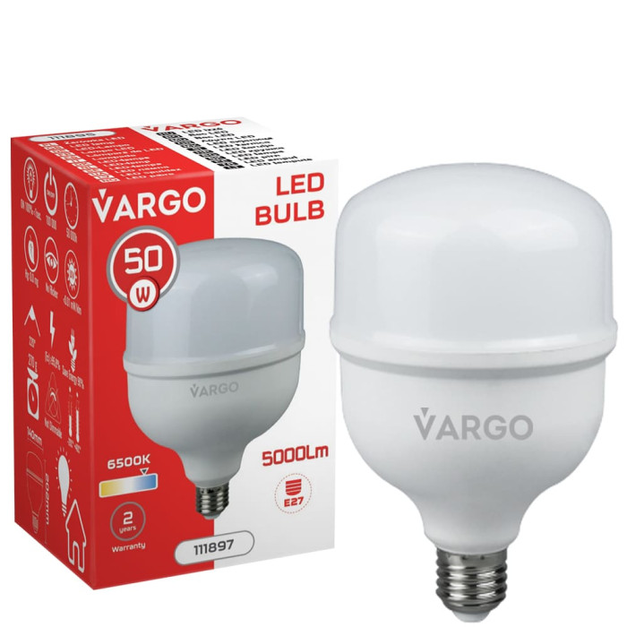 Світлодіодна лампа VARGO 50W 6500K E27 220V 50Hz V-111897